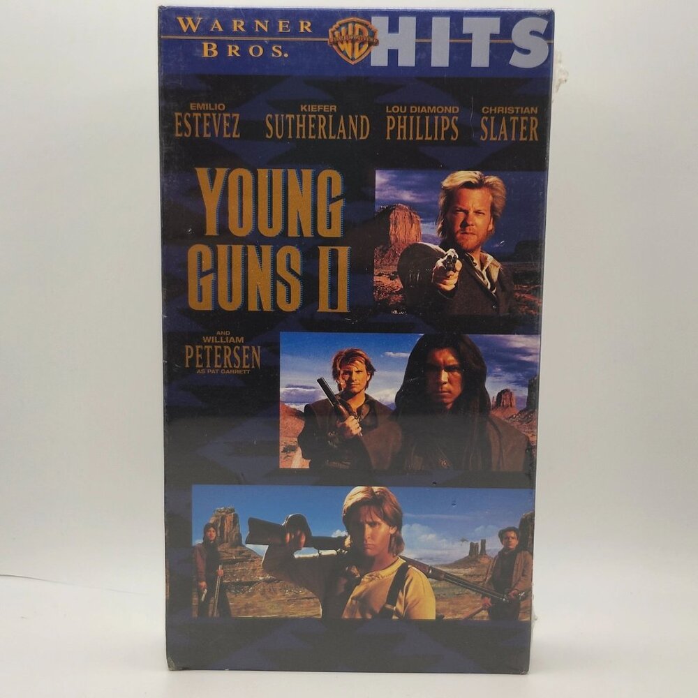 Young Guns II 2 VHS 1999 Warner Bros Hits Sealed Watermarks Estevez Sutherland